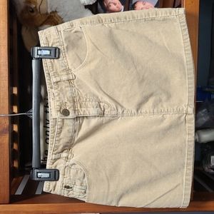 Mini Skirt Women's Sz 2 Tan Corduroy London Jean Chino Stretch Skirt